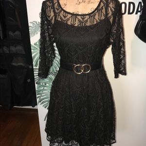 Black lace dress